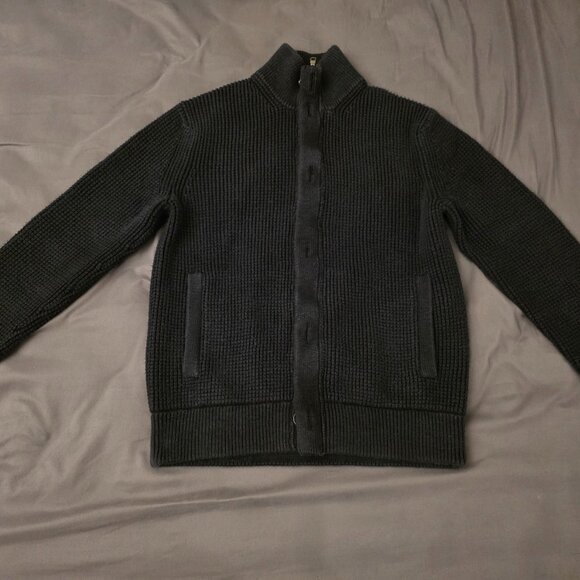 Banana Republic Cotton Mock Neck Cardigan Jacket, Men's Small - Picture 3 of 7